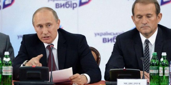 Володимир Путін та Віктор Медвечук. / Фото focus.ua