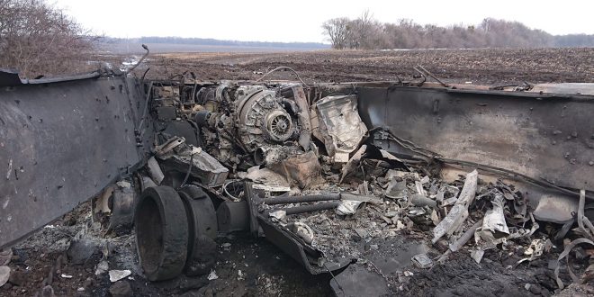 Zniszczony rosyjski czołg T-80/ fot. mil.in.ua