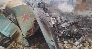 Zestrzelony rosyjski bombowiec Su-34 /fot. twitter.com/GeneralStaffUA